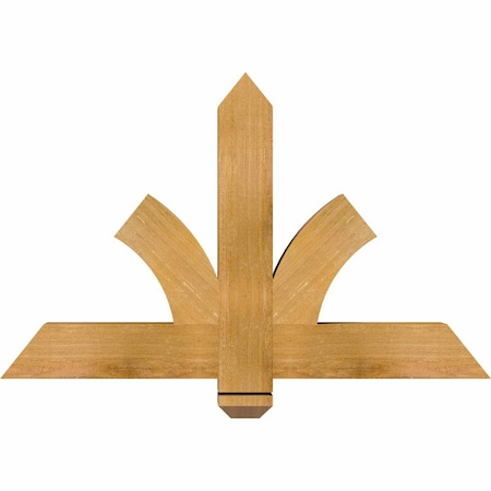 Ekena Millwork Redmond Rough Sawn Timber Gable Bracket, Western Red Cedar, 36"W x 23"H x 4"D x 4"F, 15/12 Pitch GBW036X23X0404RED00RWR